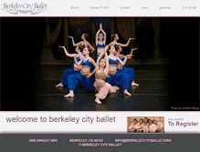 Tablet Screenshot of berkeleycityballet.org